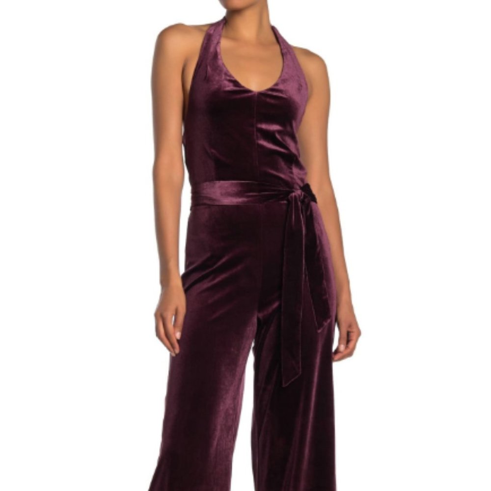 NWT Laundry By Shelli Segal Velvet Jumpsuit, XL